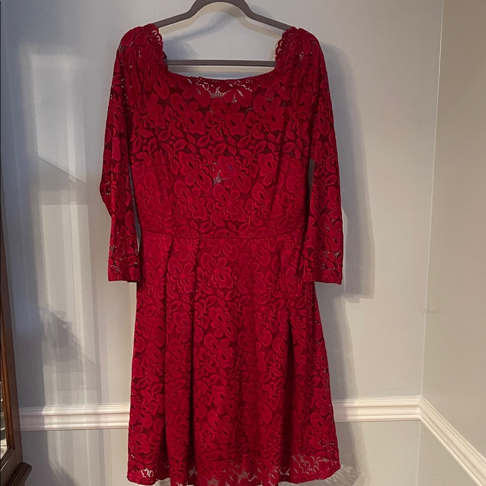 MissMay Retro Gorgeous City Red Lace Dress NWT SZ 2XL